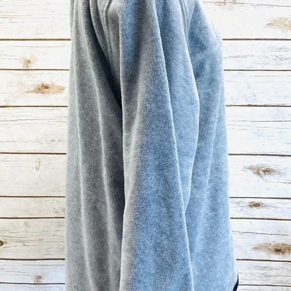 OLD NAVY Men Long Sleeve Partial Zip-Up Gray Collared Fleece Shirt Size Medium - Picture 5 of 12